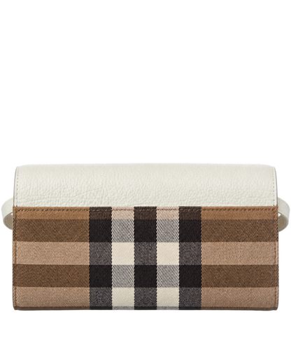 Burberry Check Canvas & Leather Crossbody
