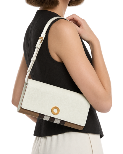 Burberry Check Canvas & Leather Crossbody