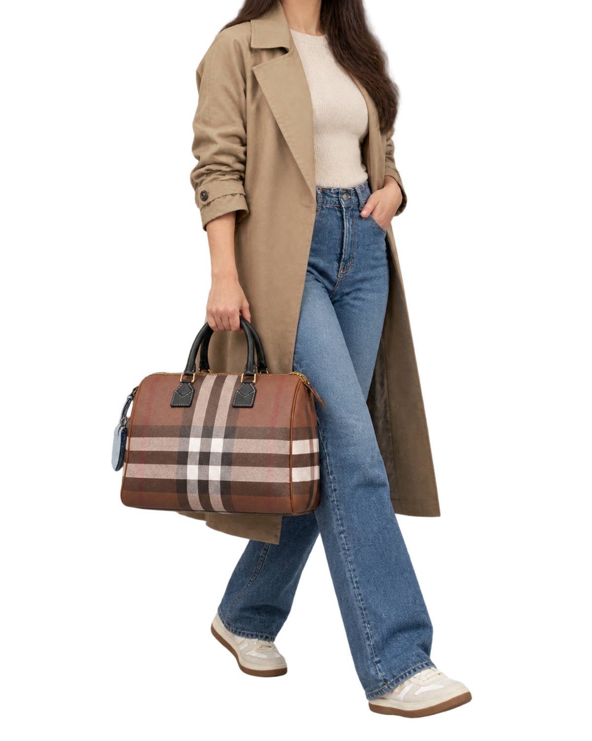 Burberry Check Large Bowling Bag