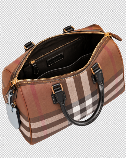 Burberry Check Large Bowling Bag