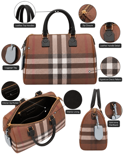 Burberry Check Large Bowling Bag
