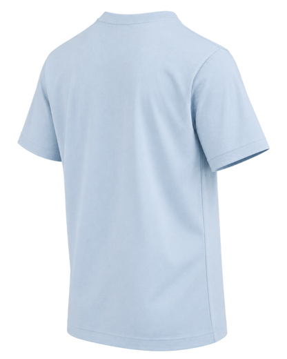 Burberry Check Logo Embroidered T-Shirt Blue