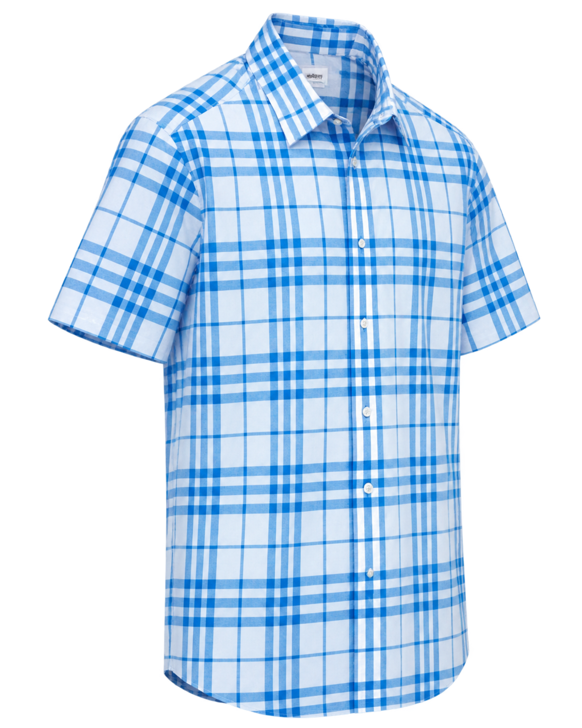 Burberry check-pattern short-sleeve cotton shirt