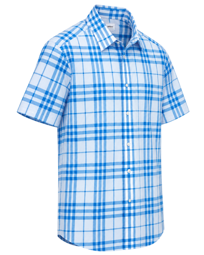 Burberry check-pattern short-sleeve cotton shirt