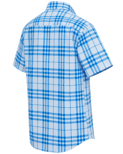 Burberry check-pattern short-sleeve cotton shirt