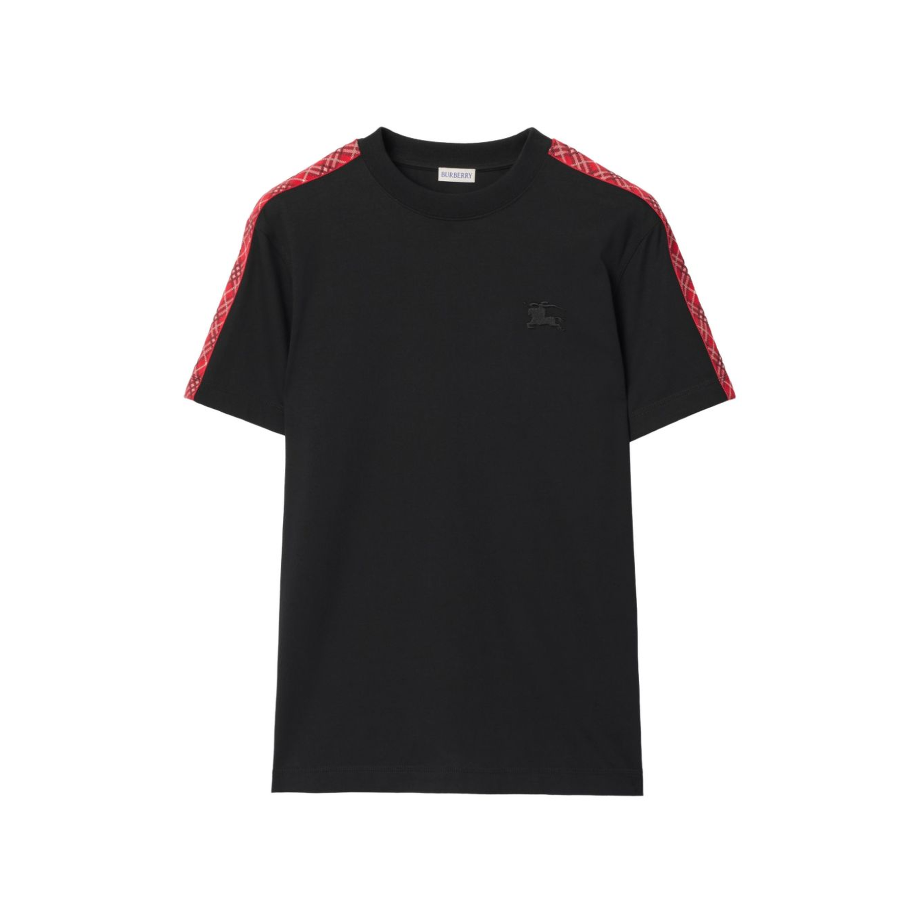 Burberry check-trim embroidered T-shirt