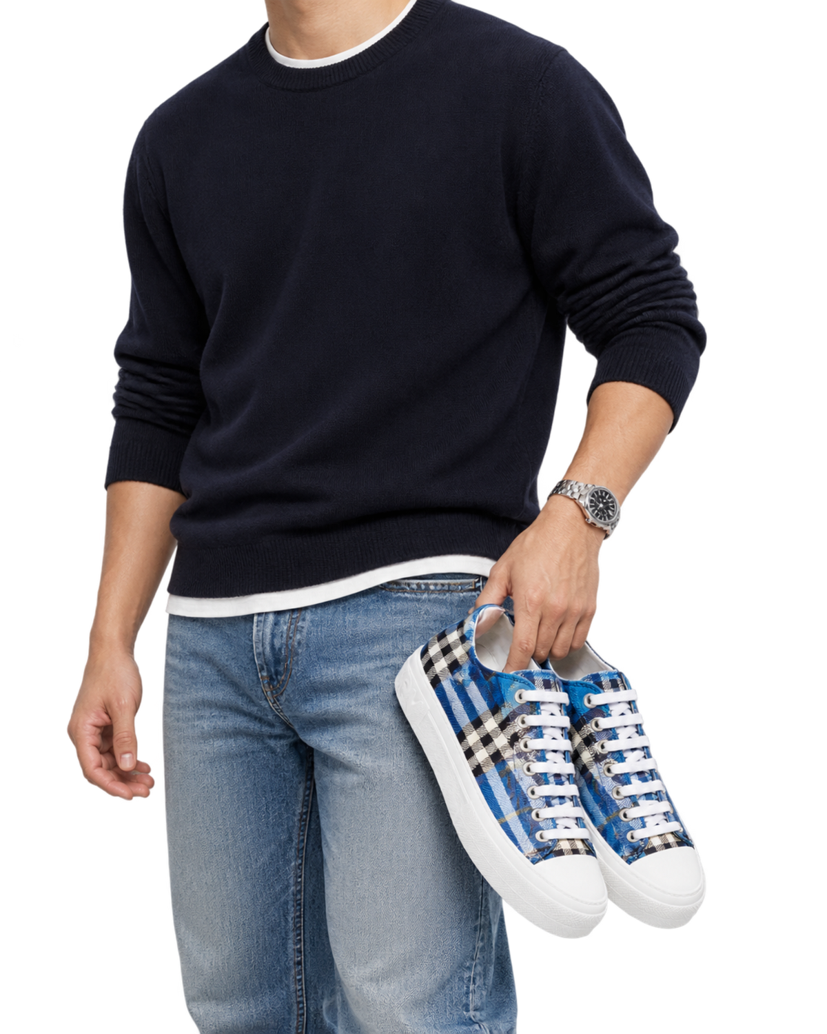 Burberry checked sneakers
