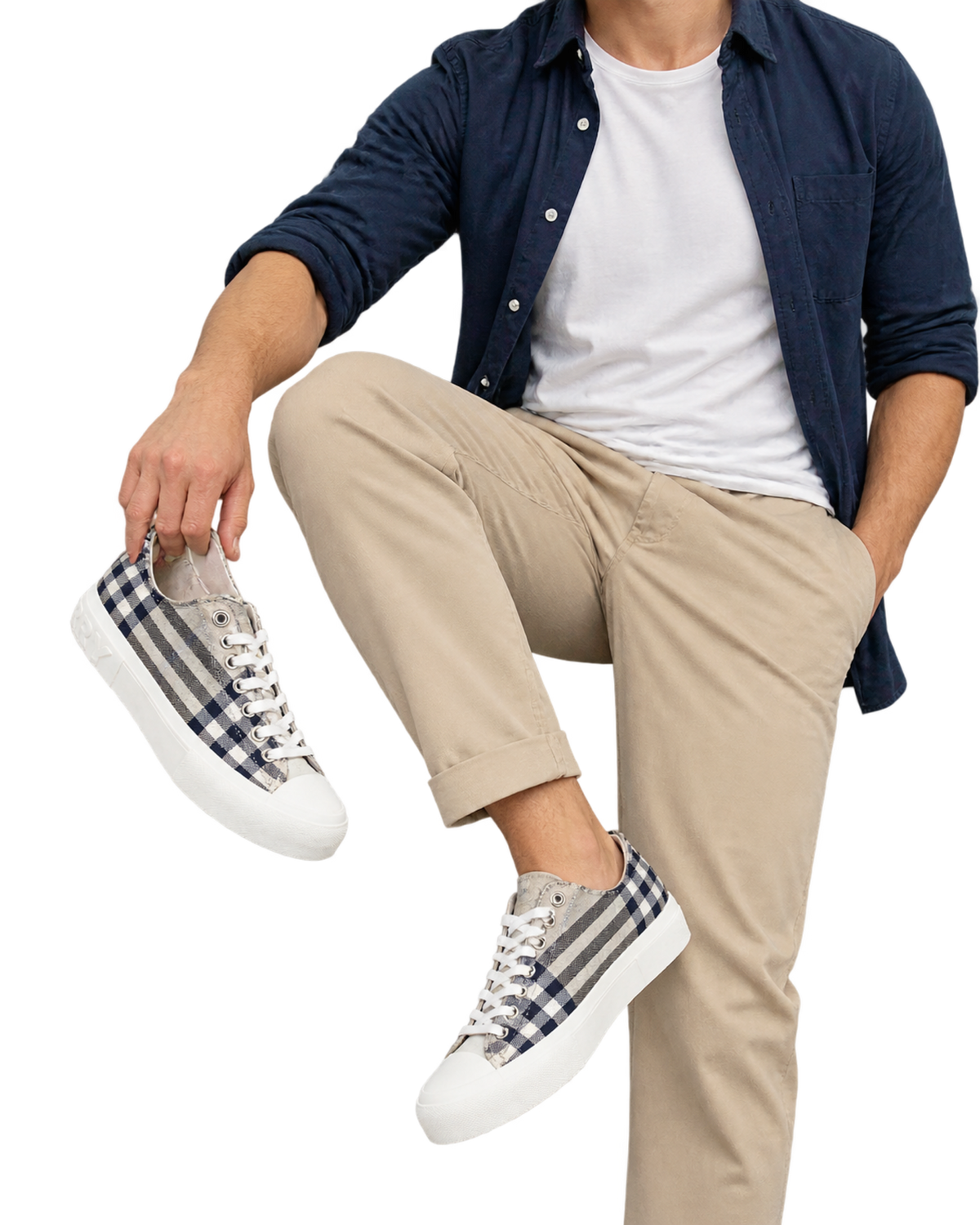 Burberry checked sneakers