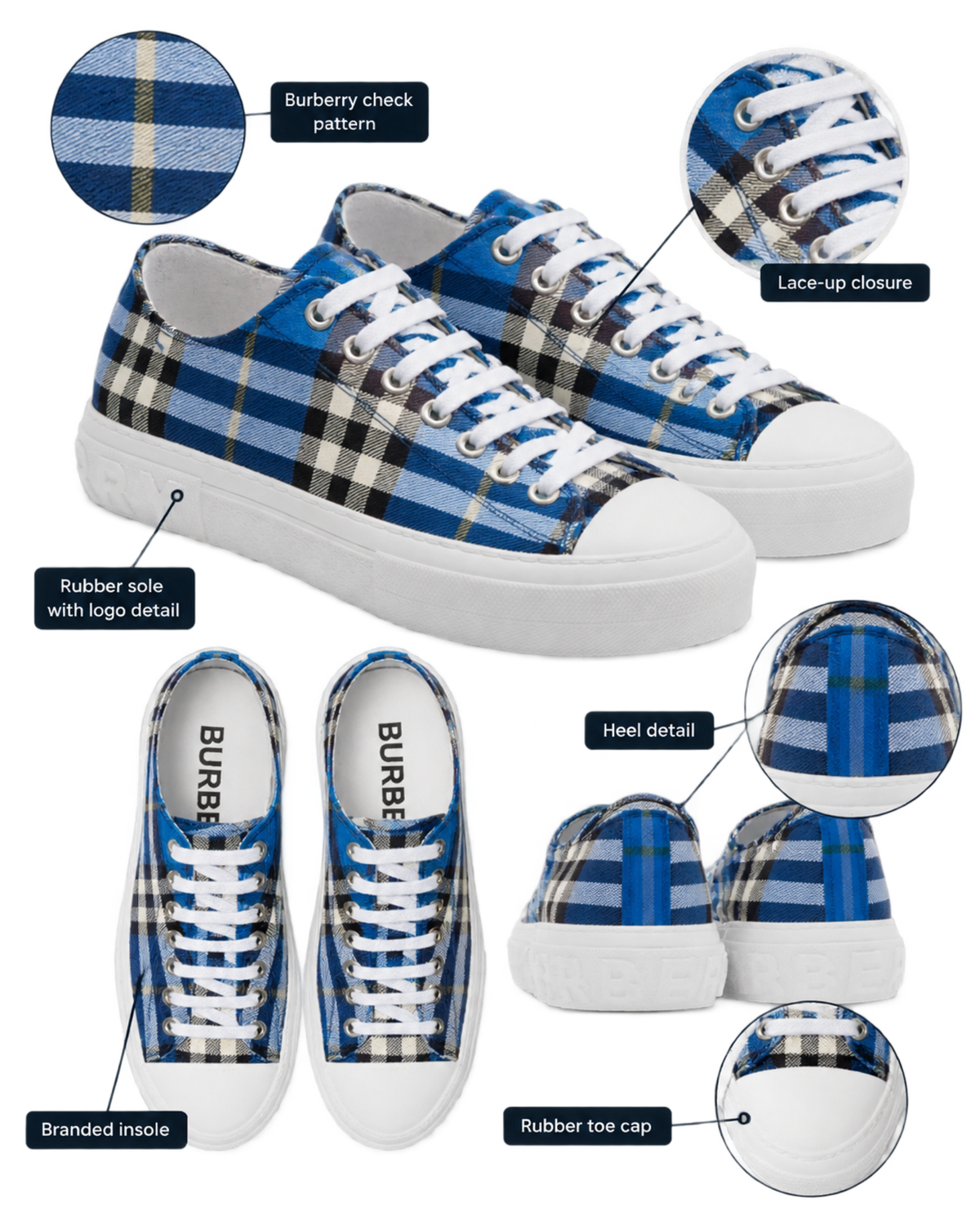 Burberry checked sneakers
