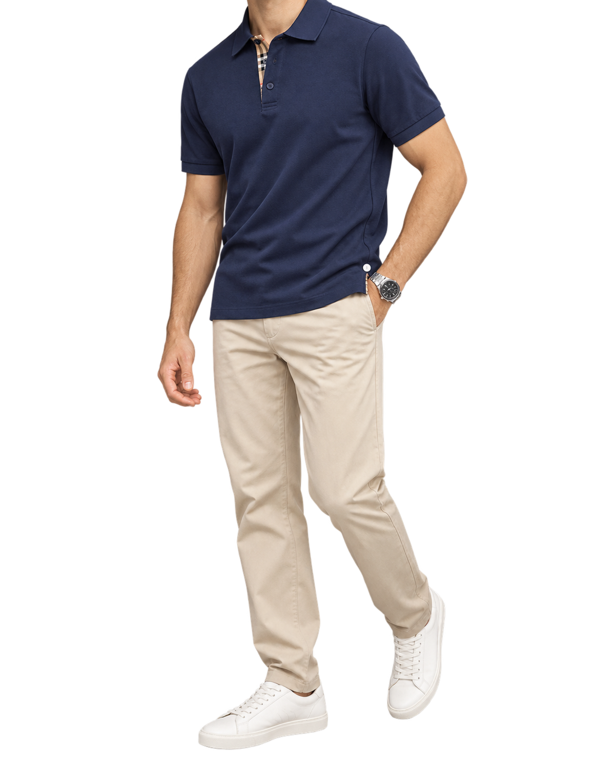 Burberry Classic Polo In Navy