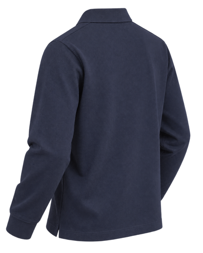 Burberry Dark Blue Long-Sleeve Half-Zip Polo Sweater