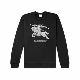Burberry EKD Knight Embroidered Logo Sweatshirt in Black