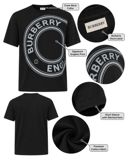 Burberry Graphic Print T-Shirt in Black