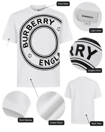 Burberry Graphic Print T-Shirt in White