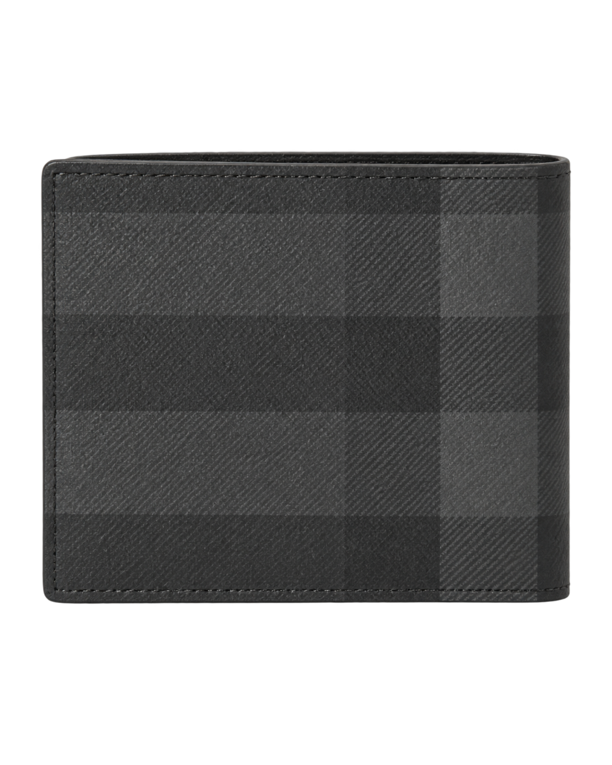 Burberry Grey Motif Checked Wallet