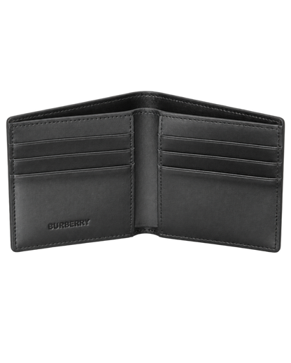 Burberry Grey Motif Checked Wallet