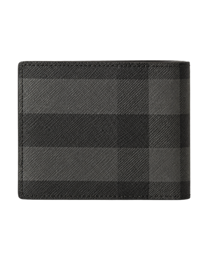 Burberry Grey Motif Checked Wallet