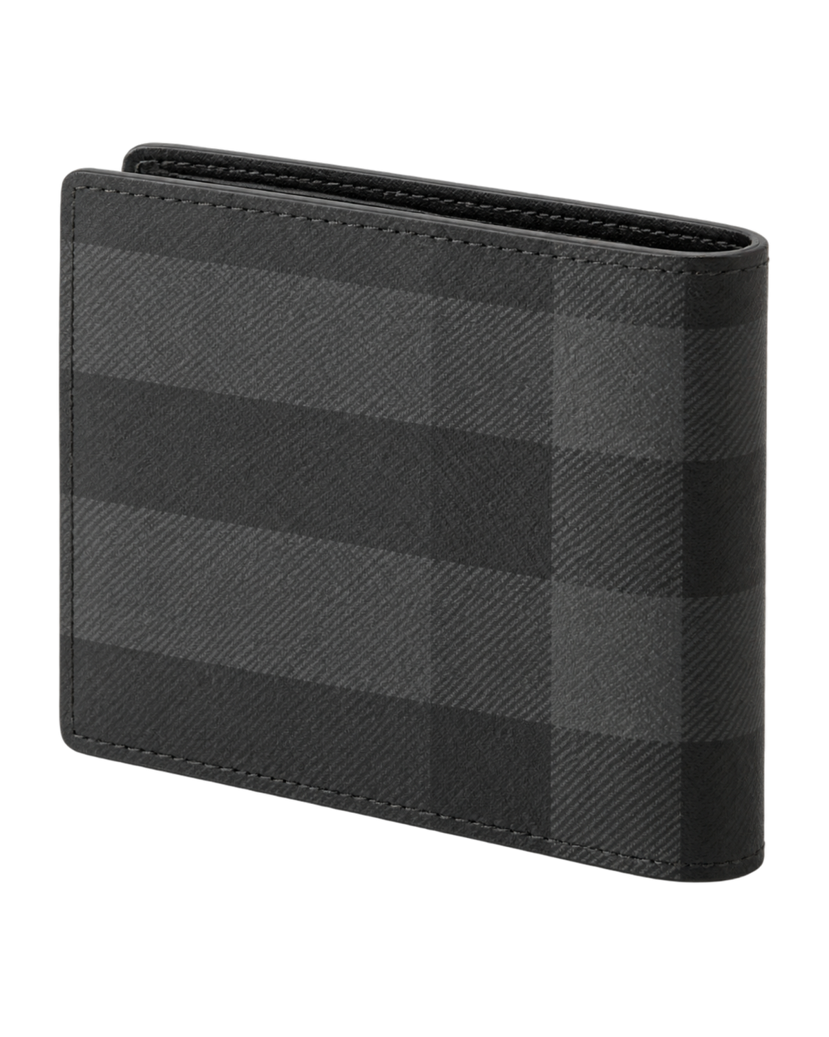 Burberry Grey Motif Checked Wallet