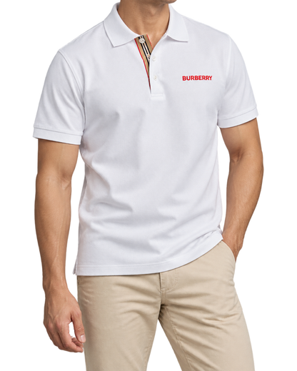 BURBERRY HARTFORD BEIGE WHITE POLO
