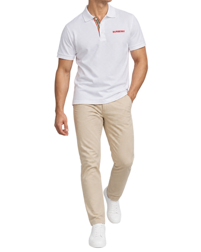 BURBERRY HARTFORD BEIGE WHITE POLO