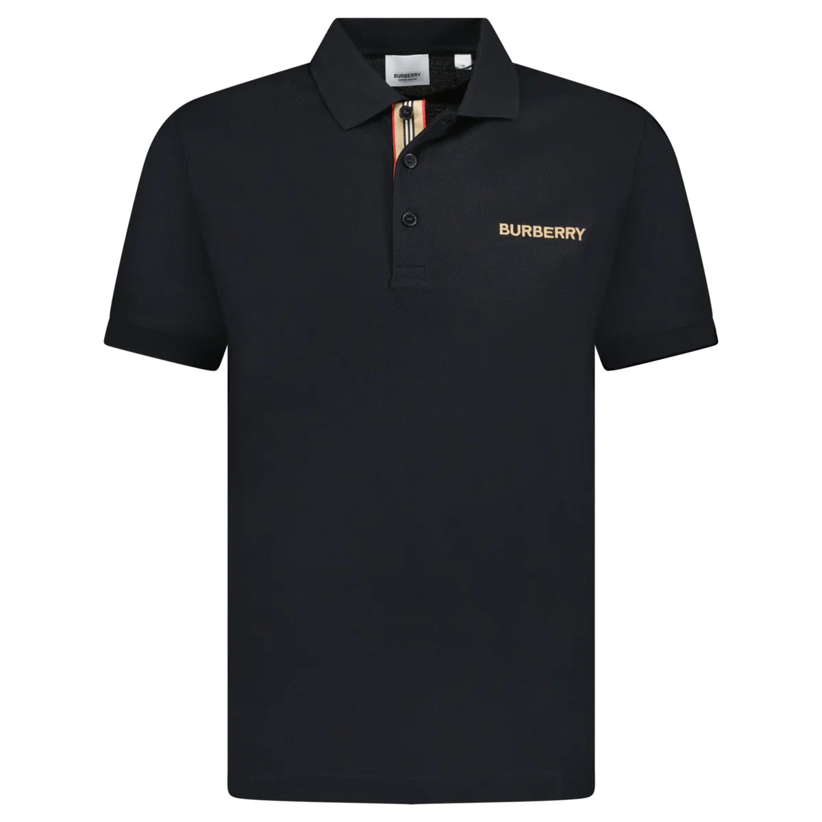Burberry Monogram Detail Black Polo Shirt