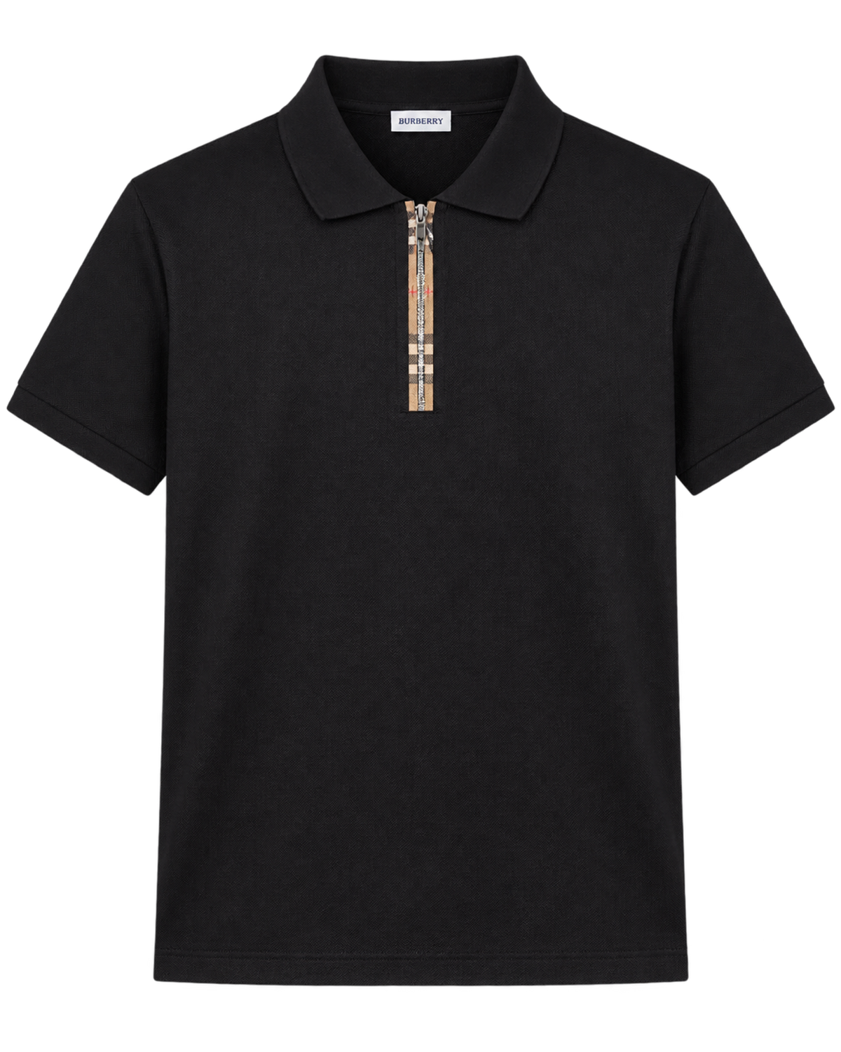 Burberry 'Hartford' Zip Check Polo Shirt
