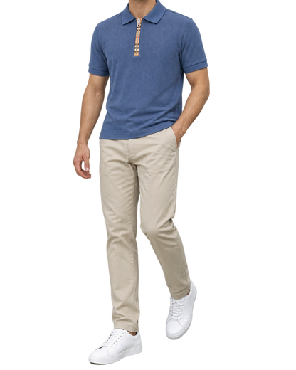 Burberry 'Hartford' Zip Check Polo Shirt