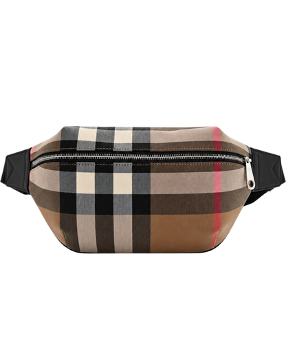 Burberry IP Check Sonny Bum Bag Taupe Brown