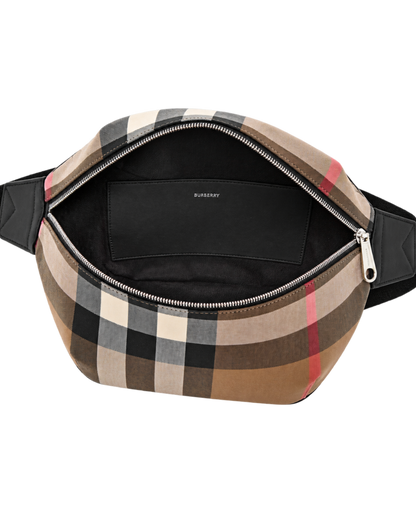 Burberry IP Check Sonny Bum Bag Taupe Brown