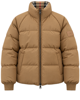 BURBERRY IVER DOWN CHECKERED REVERSIBLE PUFFER PARKA JACKET