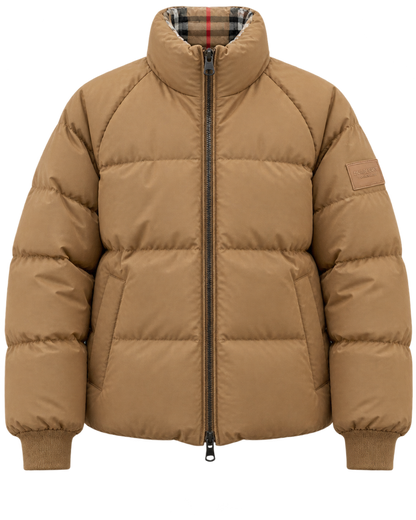BURBERRY IVER DOWN CHECKERED REVERSIBLE PUFFER PARKA JACKET