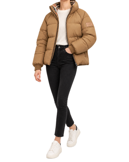 BURBERRY IVER DOWN CHECKERED REVERSIBLE PUFFER PARKA JACKET