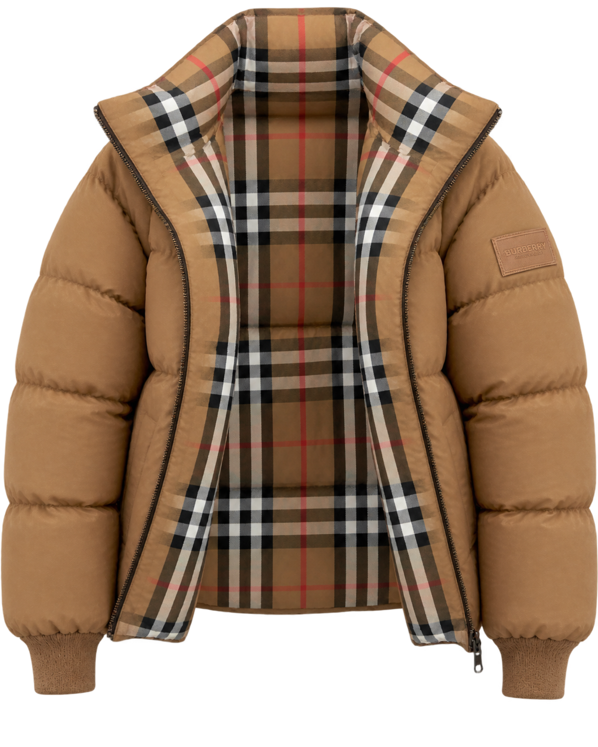 BURBERRY IVER DOWN CHECKERED REVERSIBLE PUFFER PARKA JACKET