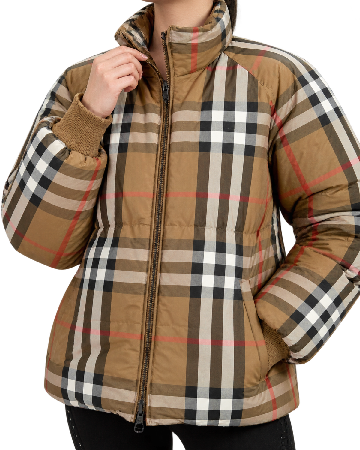 BURBERRY IVER DOWN CHECKERED REVERSIBLE PUFFER PARKA JACKET