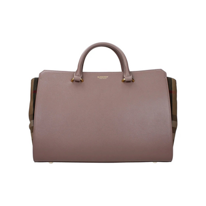 Burberry Leather Weekender Top Handle Shoulder Bag