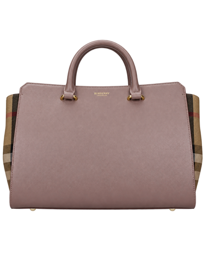 Burberry Leather Weekender Top Handle Shoulder Bag