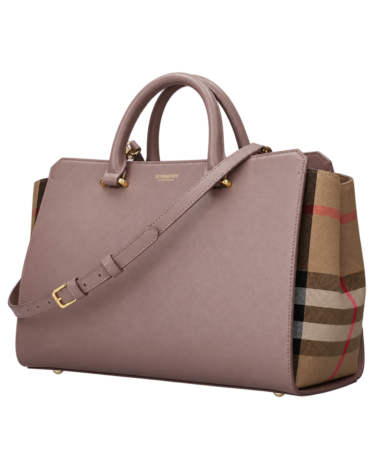 Burberry Leather Weekender Top Handle Shoulder Bag