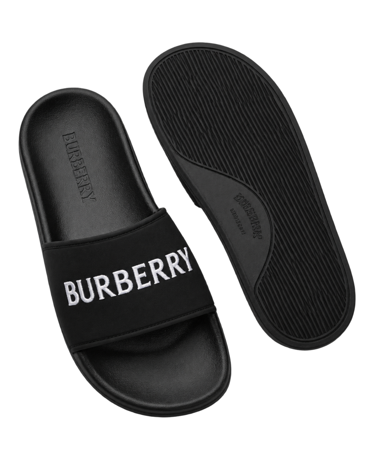 Burberry logo slides