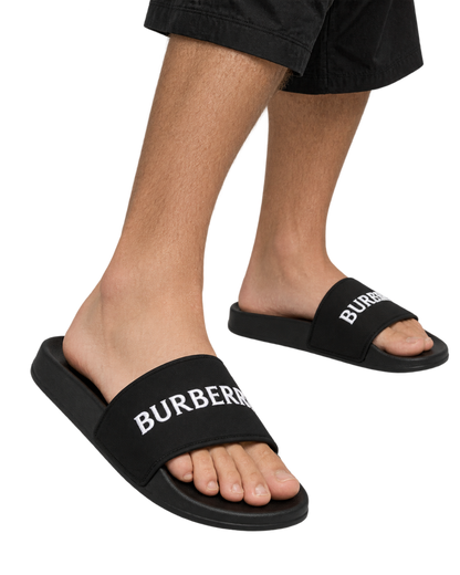 Burberry logo slides