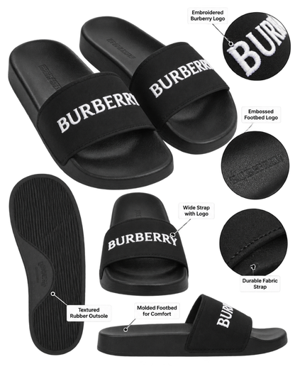 Burberry logo slides