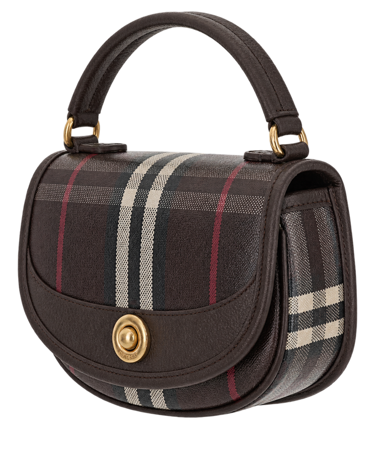 Burberry Mahogany Multicolor Highlands Mini Cross Body Bag
