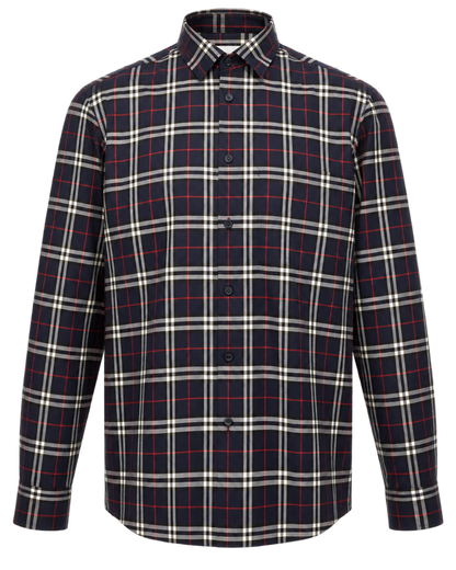 Burberry Navy Check Shirt