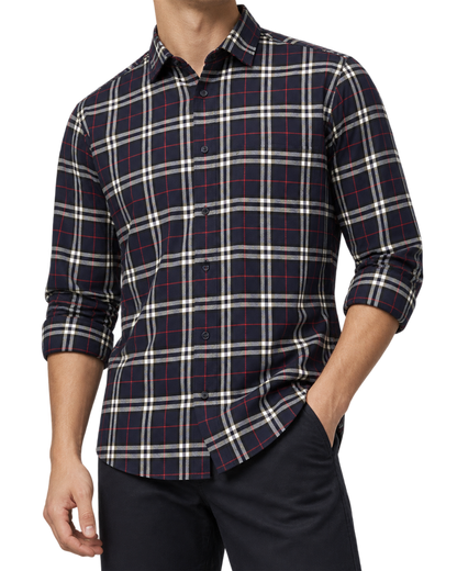 Burberry Navy Check Shirt
