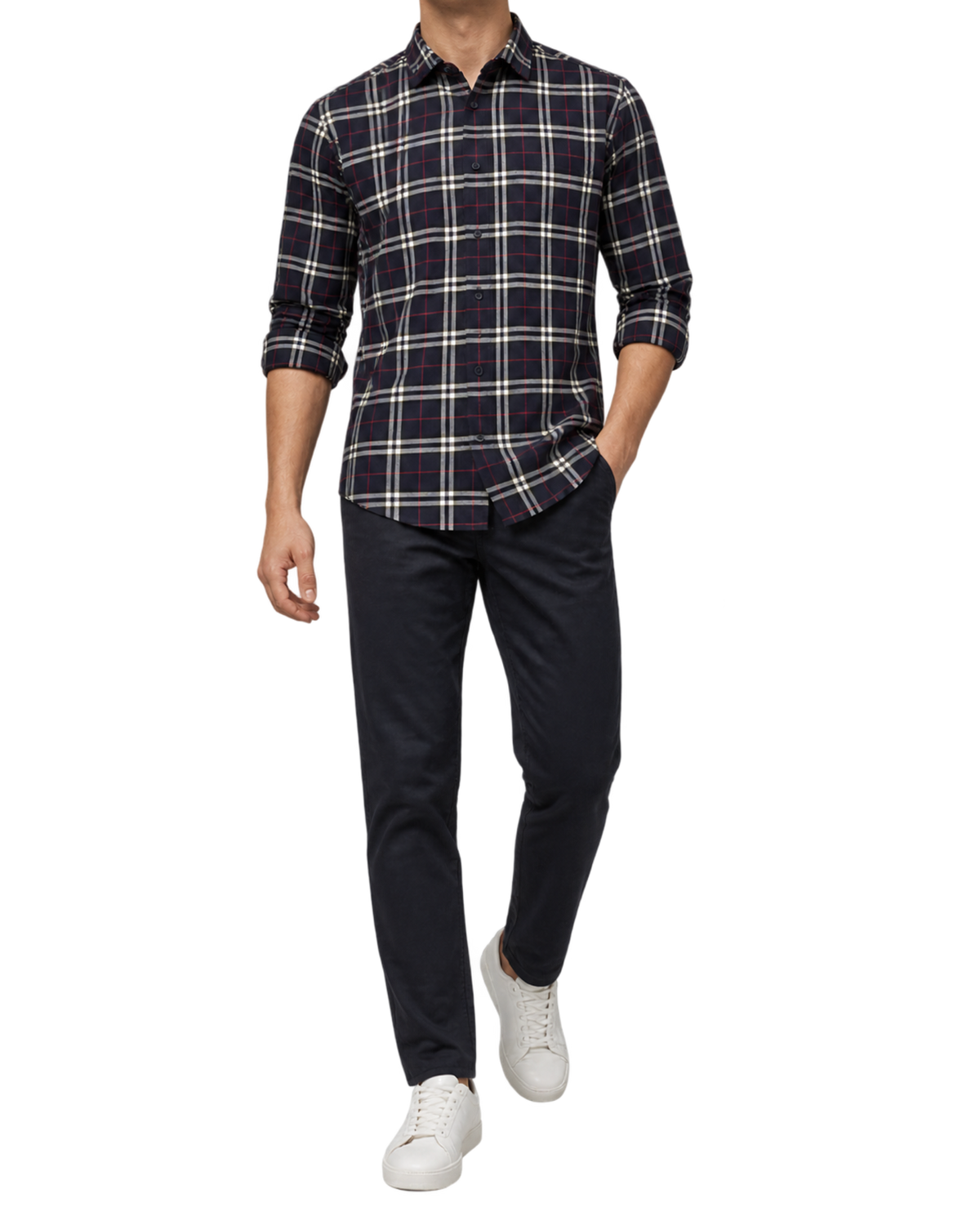 Burberry Navy Check Shirt