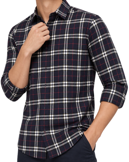 Burberry Navy Check Shirt
