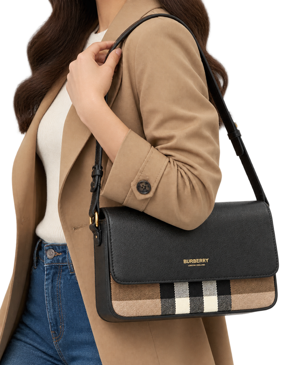 Burberry 'New Hampshire' Leather Shoulder Bag