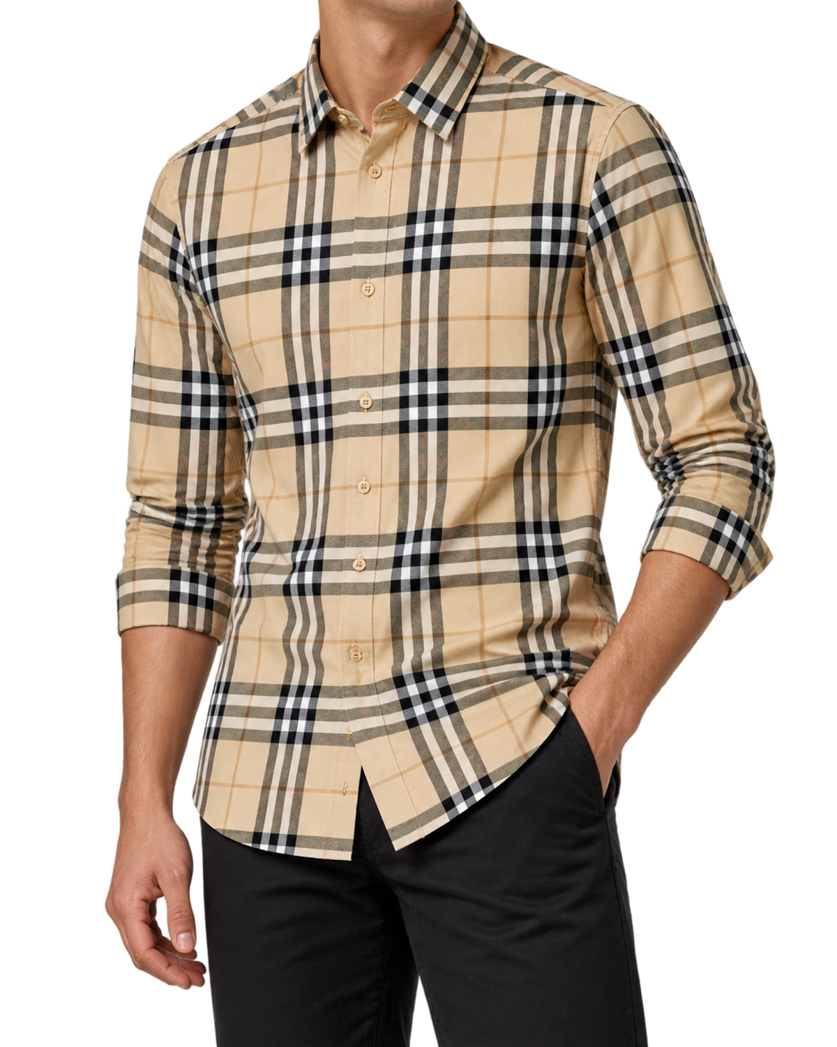 Burberry Slm Fit Check Cotton Shirt
