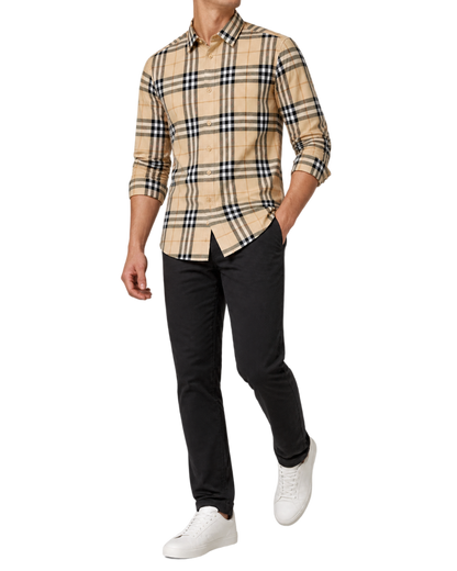 Burberry Slm Fit Check Cotton Shirt