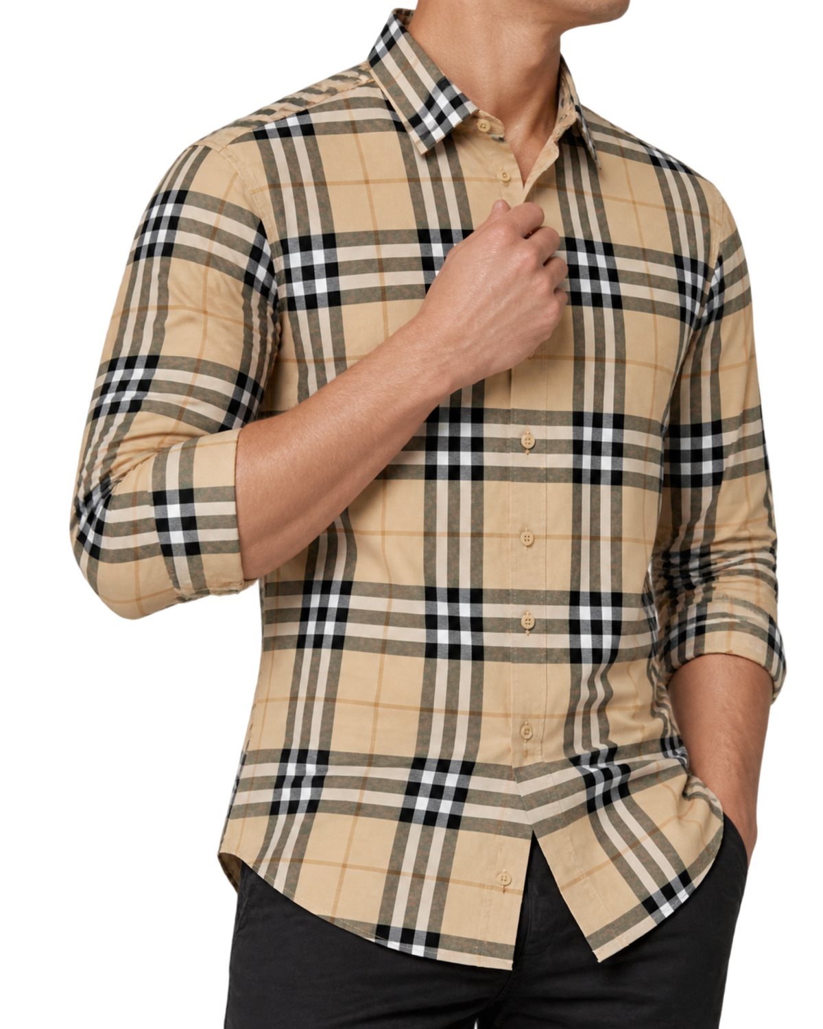 Burberry Slm Fit Check Cotton Shirt