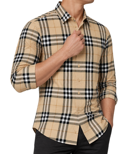 Burberry Slm Fit Check Cotton Shirt